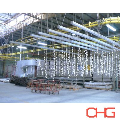 Linea di produzione automatica di rivestimento in polvere elettrostatica per profili in alluminio Metodo di produzione avanzato