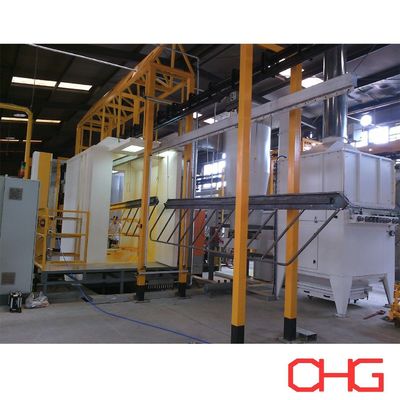 Buon prezzo Equipaggiamento automatico per la linea di rivestimento in polvere su misura con cabina di spruzzo in PVC in linea