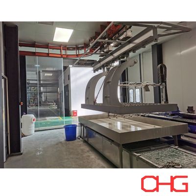 Buon prezzo Attrezzatura per linea di produzione a spruzzo per verniciatura a umido di pezzi meccanici pesanti con unità di controllo PLC in linea