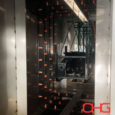 Nozzolo a forma di ventola sistema di spruzzo di pretrattamento personalizzato per la linea di produzione di rivestimento in polvere