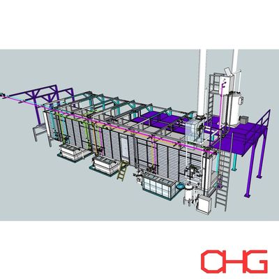 Buon prezzo Tuolo di spruzzo di pretrattamento a forma di ventilatore per la linea di produzione di rivestimento in polvere in linea