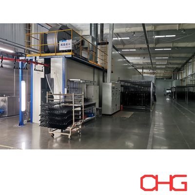 Linea di rivestimento in polvere di componenti per auto