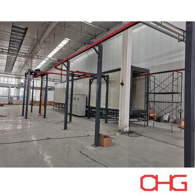 Linea di rivestimento in polvere automatizzata per l'hardware a profilo di alluminio con sistema trasportatore