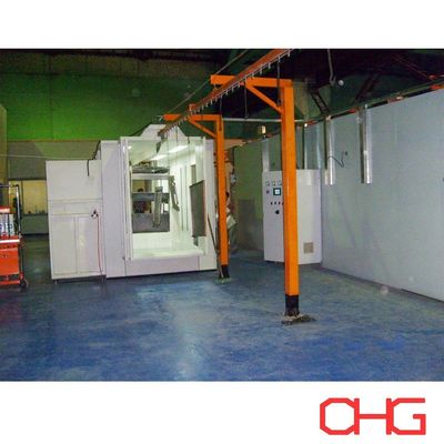 Linea di verniciatura a polvere manuale personalizzata con cabina di spruzzatura in acciaio al carbonio