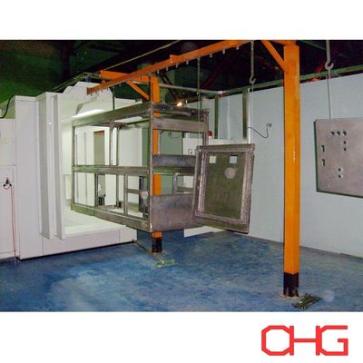 Linea di rivestimento in polvere metallica con pistole a spruzzo manuali progettate e personalizzate