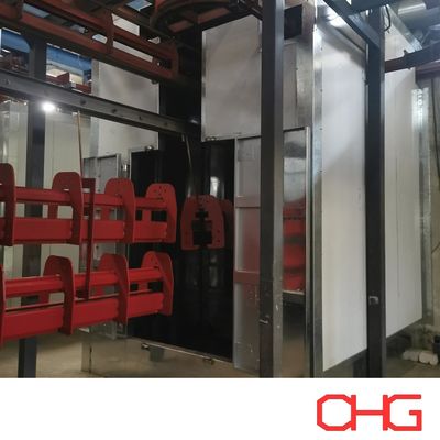 Linea di produzione di rivestimento in polvere per binari trasportatori Soluzione personalizzabile per le vostre esigenze di produzione