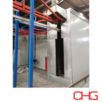 Qualità Linea di verniciatura a polvere per estrusi di alluminio progettata per lunghezze di profilo multiple, sezioni trasversali e fasi di finitura integrate Fabbrica
