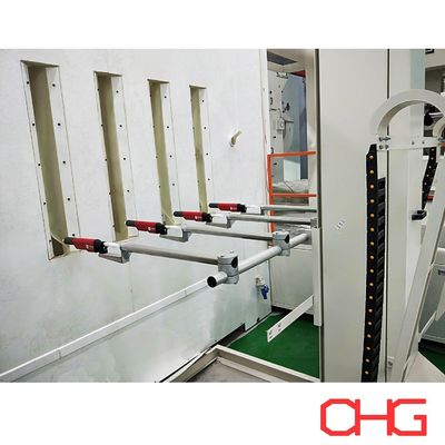 Linea automatica di verniciatura a polvere per armadi in lamiera con cabina di verniciatura resistente e processi di assemblaggio ausiliari