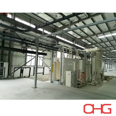Buon prezzo Linea di rivestimento in polvere resistente con cabina di spruzzo in polipropilene e trasportatore aereo senza energia per il rivestimento di parti metalliche in linea
