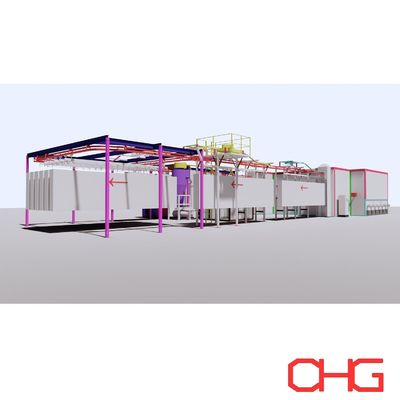Buon prezzo Linea elettrostatica automatica di rivestimento in polvere su apparecchiature per la spruzzatura di materiale di substrato metallico in linea