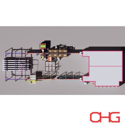 Linea di rivestimento elettrostatico in polvere personalizzata con unità di controllo PLC e attrezzature di rivestimento
