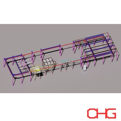 Linea di rivestimento in polvere ad alte prestazioni Sistema automatico di rivestimento in polvere per diverse parti metalliche Chiedono una soluzione personalizzata