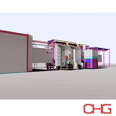 Apparecchiature per la spruzzatura di hardware professionale Linea di rivestimento in polvere elettrostatica automatica