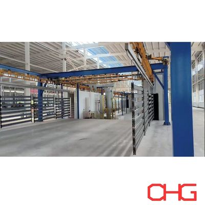 Buon prezzo Linea di rivestimento in polvere personalizzata per scaffali con sistema di sovraccarico gratuito di potenza in linea