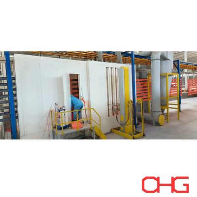 Qualità Sistema di trasporto senza alimentazione per scaffali metallici, linea avanzata di verniciatura a polvere Fabbrica
