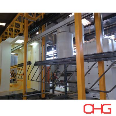Linea di produzione di rivestimento in polvere per parti metalliche